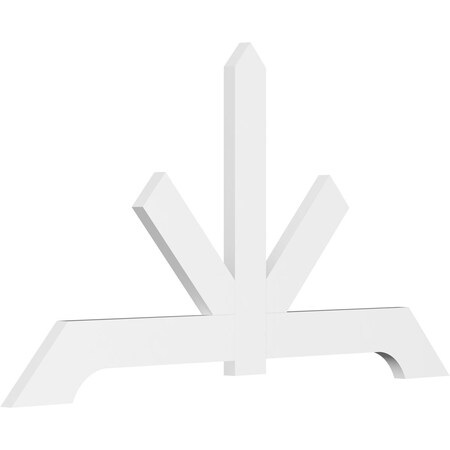 Ekena Millwork Vanguard Architectural Grade PVC Gable Bracket, 84"W x 45 1/2"H x 2"D x 6"F, 13/12 Pitch GBP084X46X0206VAN00